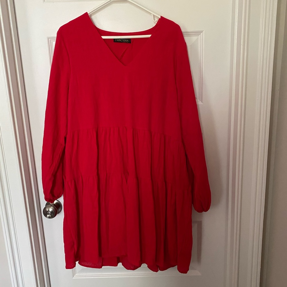 Red Long Sleeve Dress